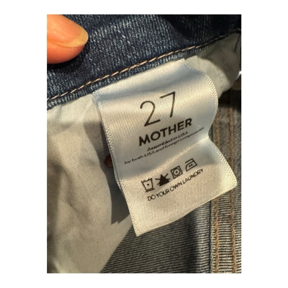 MOTHER High Waisted Looker AnkleFray Jeans Women’s Size27 Night Clubbing Raw Hem - Picture 10 of 11